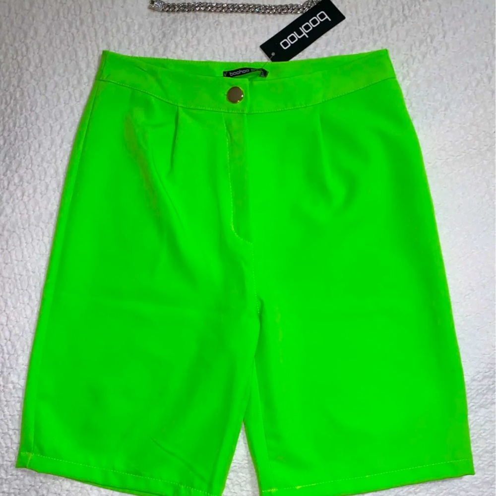 Boohoo Lime green shorts
